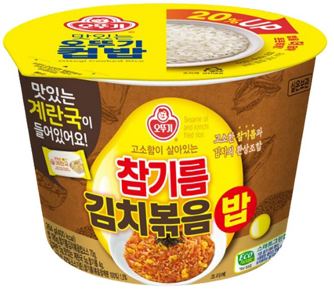 오뚜기 컵밥 참기름 김치볶음밥, 259g, 4개