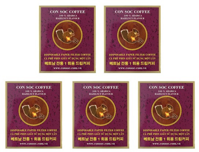 콘삭 페이퍼 필터 헤이즐넛향 커피, 7g, 10개입, 5개