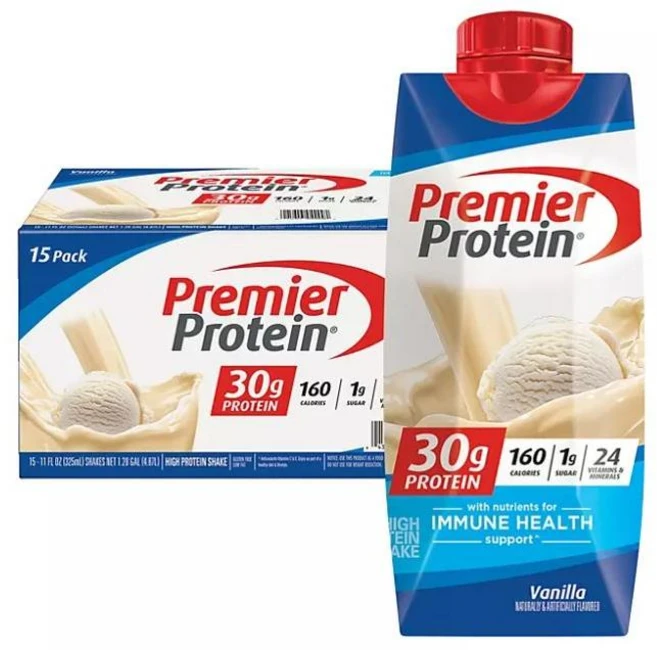 프리미어 프로틴 하이프로틴 단백질 쉐이크 바닐라맛 Premier Protein High Protein Shake, 75개, 325ml - 쿠팡