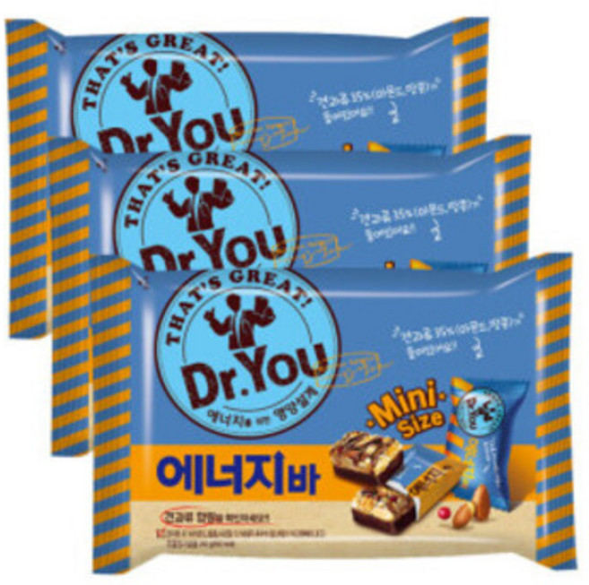 오리온 닥터유 에너지바 미니 200g x3개