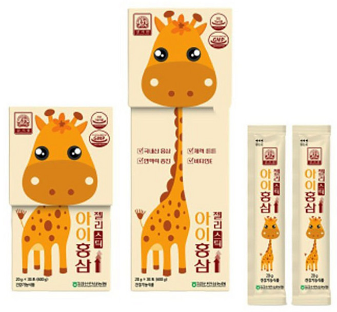 삼지원 아이홍삼젤리스틱 20g 30포 NH금산인삼농협, 30개