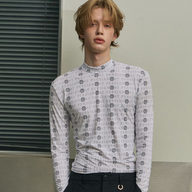페르시안캣 오피셜 로고 그래픽 이너레이어 화이트 남성 (P5FUTS01)