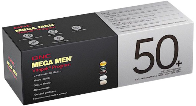 GNC 메가 맨 비타팩 프로그램 50+, 5개, 30정
