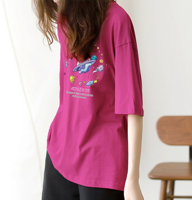 스타일아유 일론 머스크 테마 5탄 오버핏 반팔 티셔츠 노마진 정품원단 자체생산[AYG6TS449A]