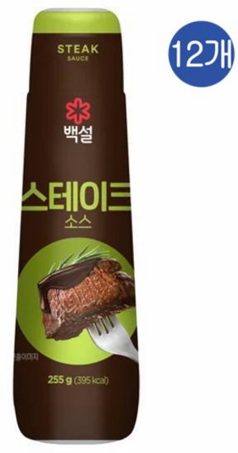 CJ 백설 스테이크 소스, 255g, 12개
