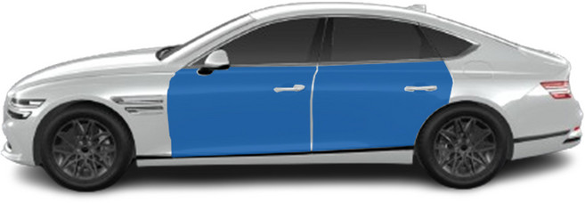 스킨엑스 G80 페이스리프트 도어풀커버 도어4개 풀세트 PPF 차량보호필름