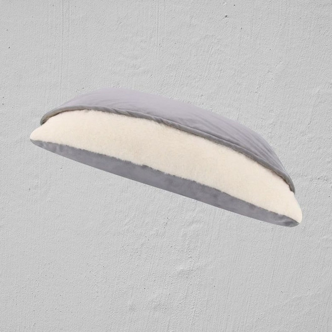 강아지 침낭 반려견 담요 세탁 쿠션 보온 캠핑용 따뜻한, 1개, 차콜그레이 (벨벳)