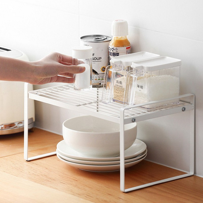 마벨인홈 모던심플 튼튼한 주방 팬트리 수납정리 다용도 선반, 소형, 1개, 화이트