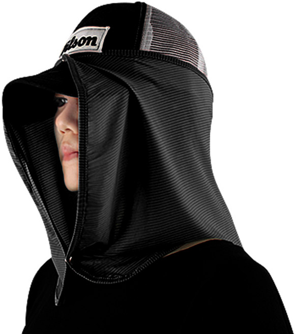 에코리즈 쿨링 얼굴 햇빛가리개, 블랙, 1개