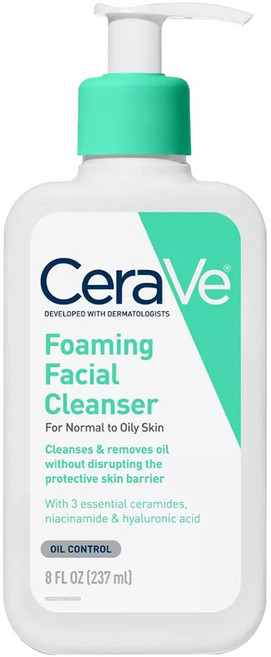 CeraVe 適樂膚 泡沫潔面乳 溫和型至油性肌膚適用, 237ml, 1個
