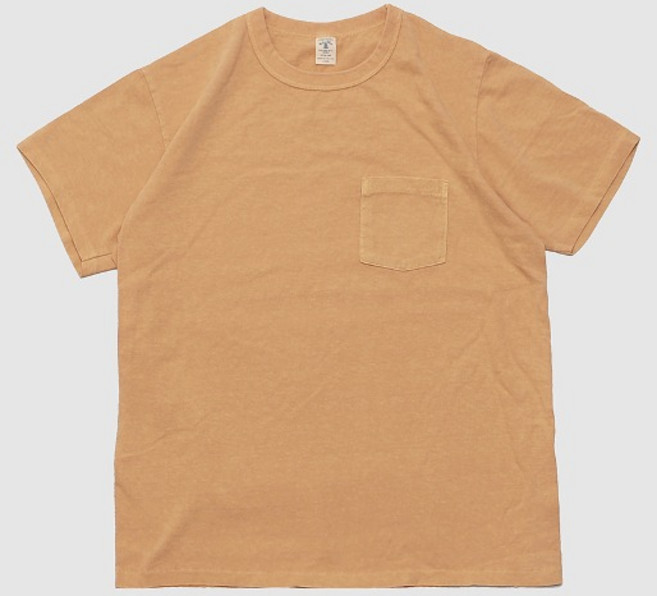 [벨바쉰]VELVA SHEEN_피그먼트 포켓 티셔츠_ Pigment Pocket T-Shirt / APRICOT