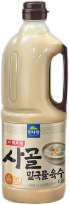 원씨푸드 면사랑 밑국물 사골육수 설렁탕 곰탕 부대찌개 사천탕면 다시 돈꼬츠, 1개, 1.8L