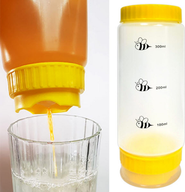 토탈하우스 거꾸로 쓰는 꿀통 350ml 짜서쓰는 꿀통 꿀보관통 거꾸로 꿀통, 1개