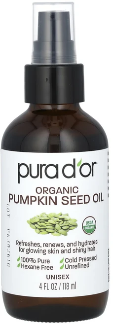 깔끔합니다 Pura D'or 유기농 호박씨 오일 118ml(4fl oz) 좋습니다 부드럽게, PuraDor유기농호박씨오일118ml4floz - 쿠팡