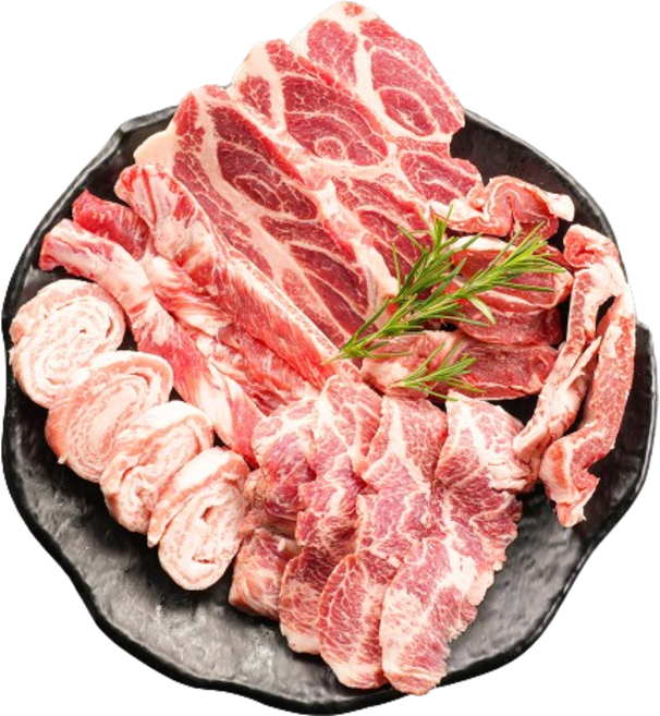 [선착한정특가] 이베리코 베요타 고기 선물세트, 1kg 치마살400g+목살300g+갈비살 300g, 가정용, 400mg