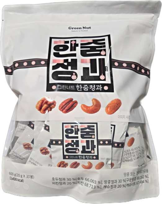 GREEN NUT 그린너트 한줌정과 600g, 1개