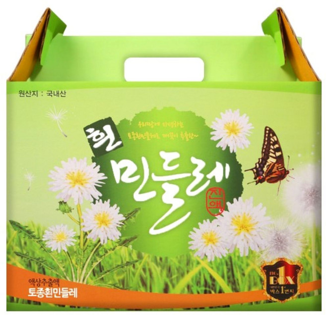 흰민들레 즙 토종 하얀 민들레 추출액 진액 액기스 차 국내산 100mlX60포, 60개, 100ml