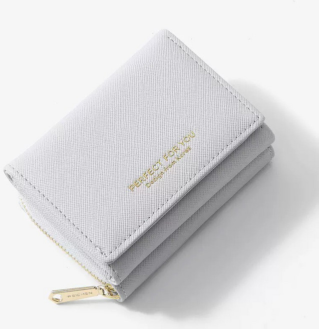 WEICHEN PU皮革三摺短夾