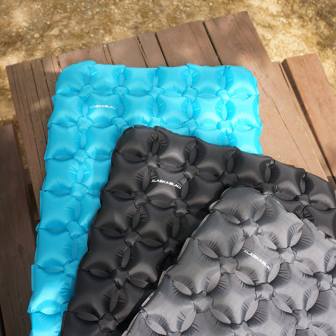 캠핑 백패킹 컴팩트 에어매트 1인용, 컴팩트에어매트_1인_그레이