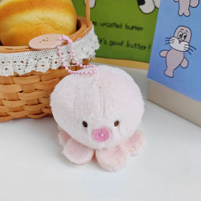 엠디제이 귀여운 바다동물 해양생물 미니키링 인형 키링, 1개, (A-8) 바다동물키링_문어