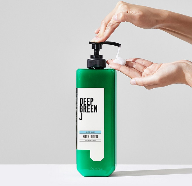 제이숲 딥그린제이 네이처 비건 바디로션 화이트 머스크향, 2개, 1L