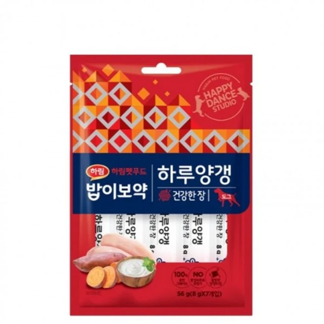 DOG 베이직 밥이보약 하루양갱 건강한장 56g (8g x 7 _ 20259877EA, 건강한 장, 1개 - 쿠팡