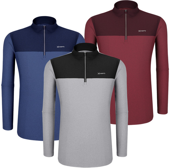 [이지바이] (1+1+1) 남성 긴팔 집업 티셔츠_일급비밀 부드러운 원단 빅사이즈 등산 아웃도어 스판 집업티