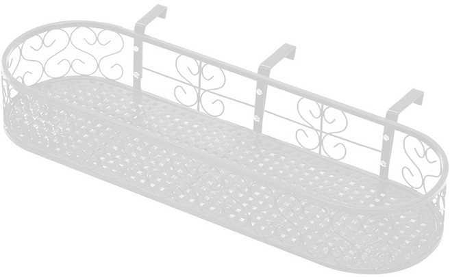 MK 베란다 화분걸이대 고층 창틀용 (라운드 80 X 20cm) 창틀고리 3개형, 1단, 고층 라운드 화이트 80X20 창틀고리 7cm