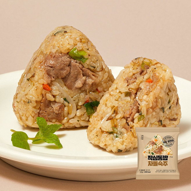 작심닭 작심통밥 귀리주먹밥 차돌숙주, 10개, 100g