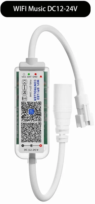 WS2812B WIFI SPI 뮤직 24 28 키 원격 LED 컨트롤러 SurpLife 앱 최대 제어 2048 픽셀 스마트 스트립 USB5V, 03 28Keys DC