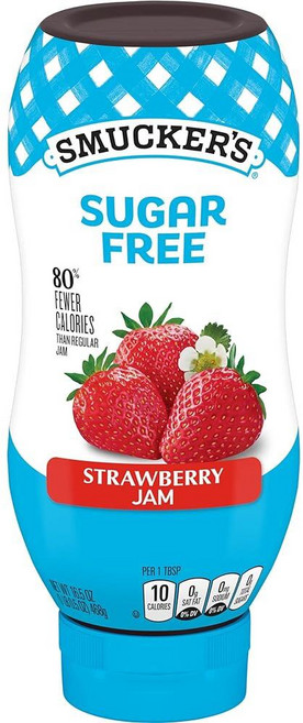 Smucker's 무설탕 딸기 짜낼 수 있는 잼 467.8g(16.5온스)