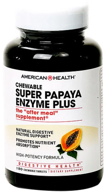 아메리칸헬스 슈퍼 파파야 엔자임 플러스 츄어블 타블렛, 180정, 1개 - 쿠팡
