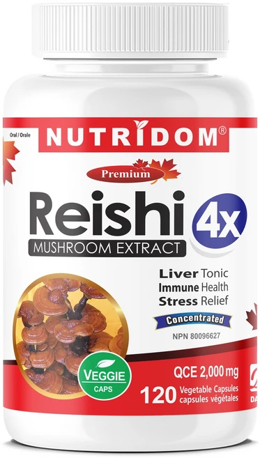 캐나다 뉴트리돔 레이쉬 머쉬룸 4배농축 2000QCE 120베지캡슐 영지버섯 추출물 캐나다 직구, 1개, 120정 - 쿠팡