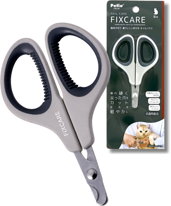 일본 페티오 고양이 가위형 발톱깎이 안전한 발 건강관리 FIXCARE, 1개