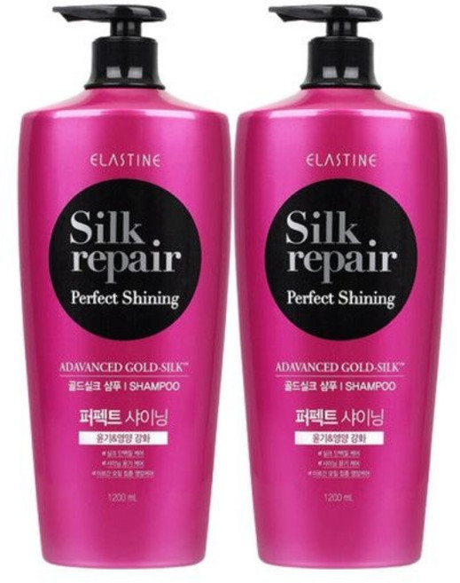 ES 실크리페어 퍼펙트 샤이닝 샴푸1200ml 2개, 1.2L