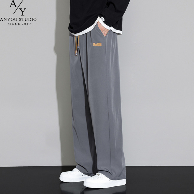 Wiseha 여름 남자 캐주얼 바지 조거팬츠 슬랙스 와이드팬츠 남자바지