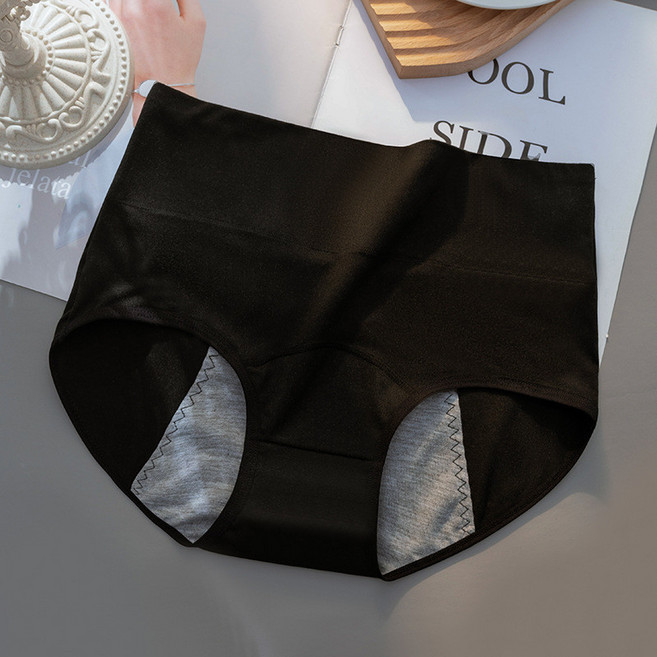 女性防漏生理褲 舒適透氣 夜用安心褲 防漏月亮褲 7UY, 性感黑【加寬防漏安心褲】,XL【體重68-80公斤】