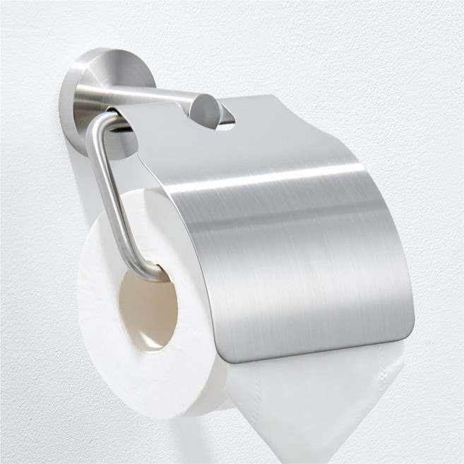 준앤코 스테인리스 욕실 악세사리 세트 무타공설치, 스테인리스 휴지걸이, 1개, 실버