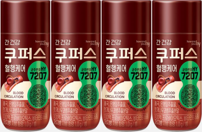 한국야쿠르트 간건강 쿠퍼스 혈행케어, 140ml, 4개