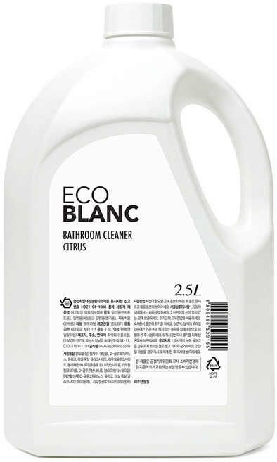 에코블랑 욕실 욕조세정제, 1개, 2.5L