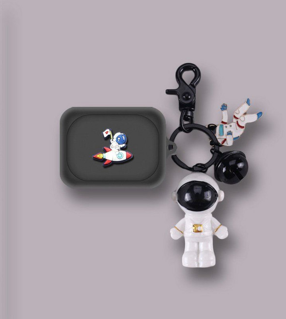 낫싱 이어a 케이스 피규어 키링 스트랩 실리콘 커버, Nothing Ear (2), 6 검정 쉘+우주비행사