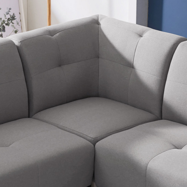 앨리스 패브릭 시스템소파 2인 3인 4인 5인 6인 조합 기역자배치 3인쇼파 4인용쇼파 매장 사무실소파, 코너, 그레이