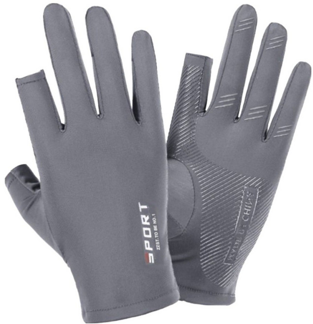 가주가샵 논슬립 라이딩 쿨 장갑, 그레이, 1세트