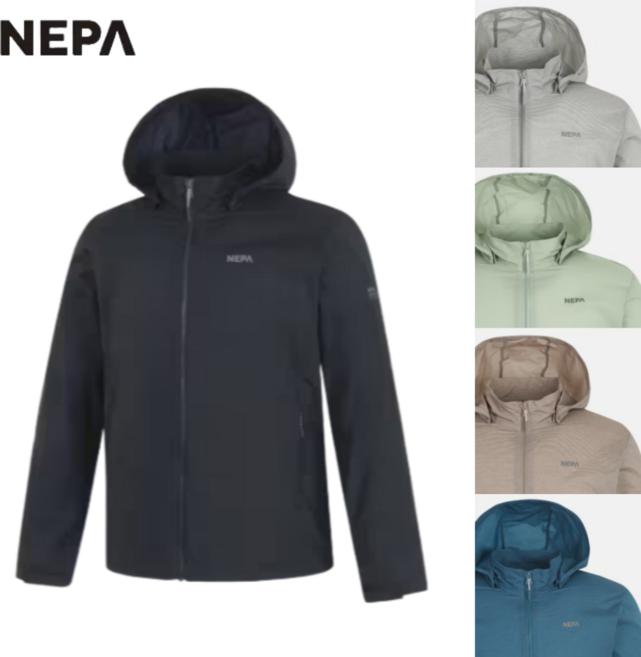 [백화점정품] 네파 남성 봄여름 방풍 바람막이 경량 후드 자켓 후드탈부착가능