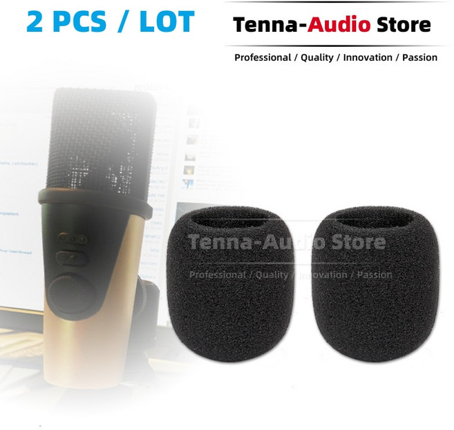 2PCS 앞 유리 방진 폼 Apogee HypeMiC Hype MiC Shield 윈드 스크린 마이크 방풍 스폰지 커버 용 안티 팝 필터