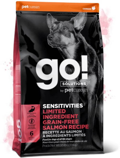 go 전연령 LID 그레인프리 센서티브 연어 레시피 건식사료, 5.44kg, 1개