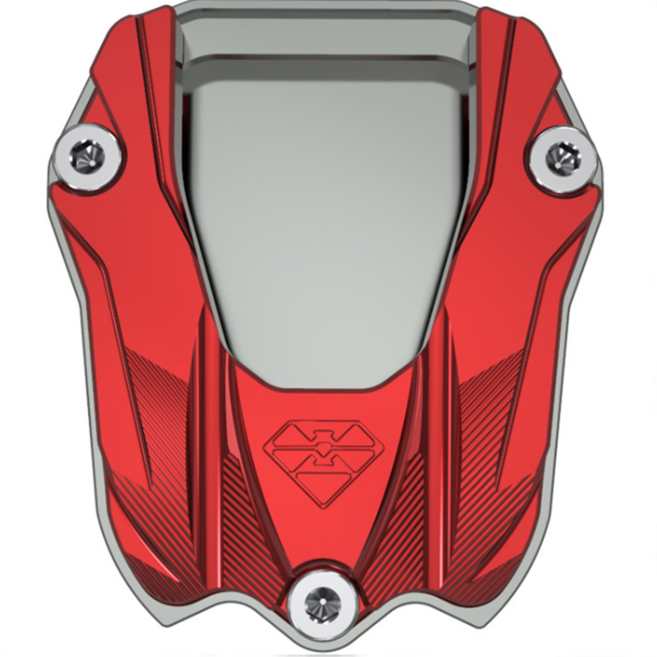 오토바이 혼다 SCR110 호환용 엘리트125 디오125 사이드스탠드 확장클립 튜닝 패드 지지대 용품 스텐드 오리발, 레드, 1개