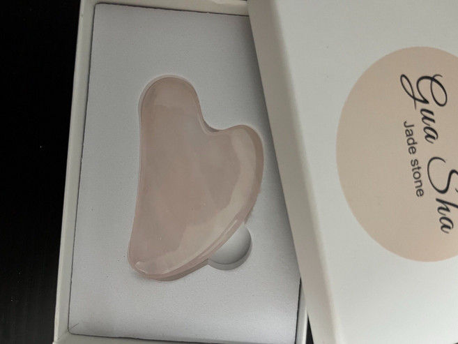 玫瑰 粉水晶 玉石 面部刮痧板 撥筋棒, 1個, 如圖所示