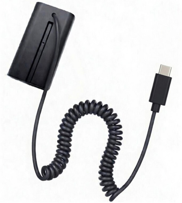 체리스팟 TYPE-C 더미배터리 외부전원 공급 배터리 소니 캐논 니콘 호환 NP-F970/F950, 1개, NP-F970/F950 더미배터리