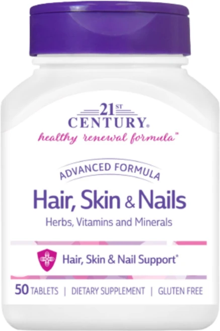 21st Century 21세기 센트리 헤어 스킨 네일 보충제 Hair Skin & Nail, 1개, 50정 - 쿠팡